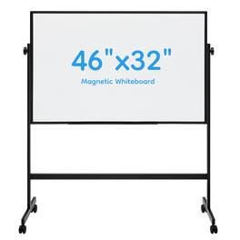 Anysun - 46" x 32" Mobile Magnetic Whiteboard - Aluminum Stand & Wheels for Home Office or Classroom
