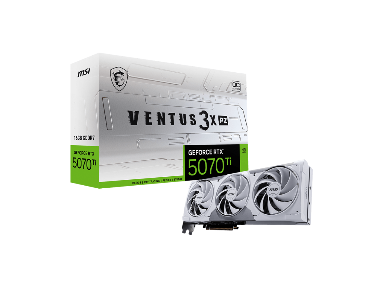 MSI Ventus GeForce RTX 5070 Ti 16GB GDDR7 PCI Express 5.0 Graphics
