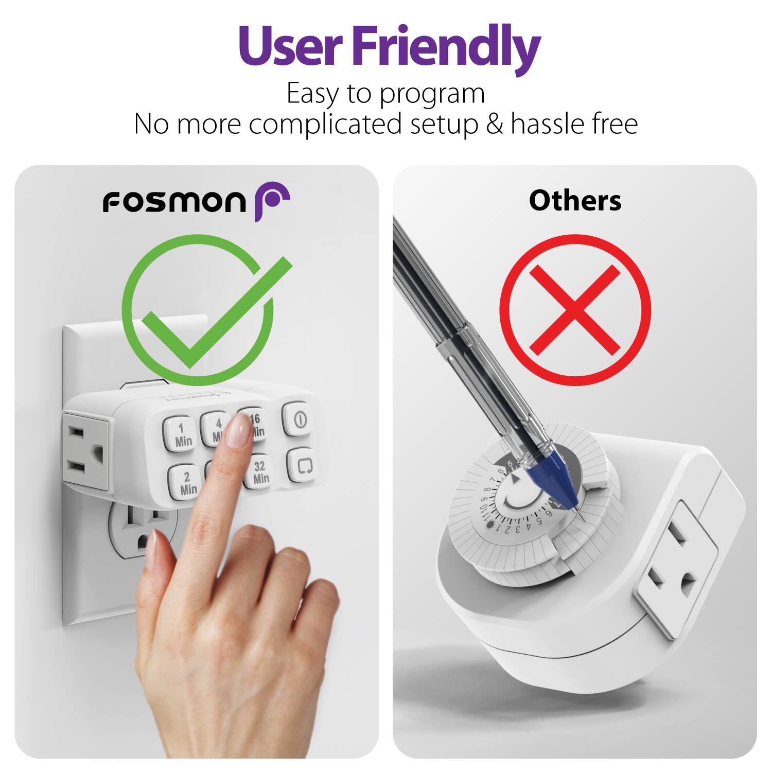 User Friendly Easy to program No more complicated setup & hassle free fosmon 4 16 0 1 in Min M Others X 2 Min 32 Min E - - -  . 2 E - - 2 3 F