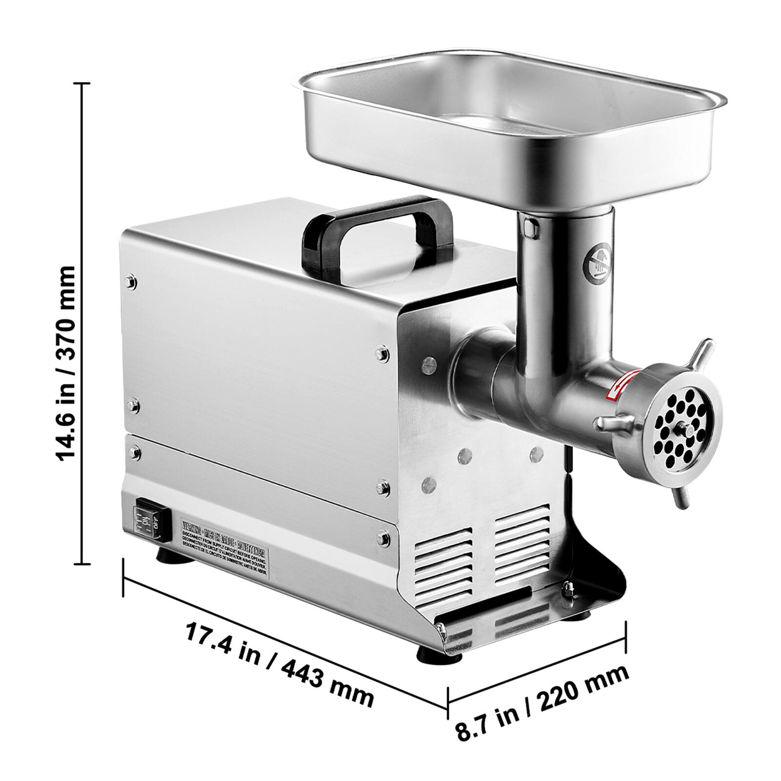14.6 in / 370 mm
17.4 in / 443 mm
8.7 in / 220 mm