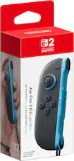 The text on the image reads: "NINTENDO SWITCH Joy-Con 2 Joy-Con (L) Joy-Con Light 2 - 3 azui Blue claro 02 one controller. Includes un control."