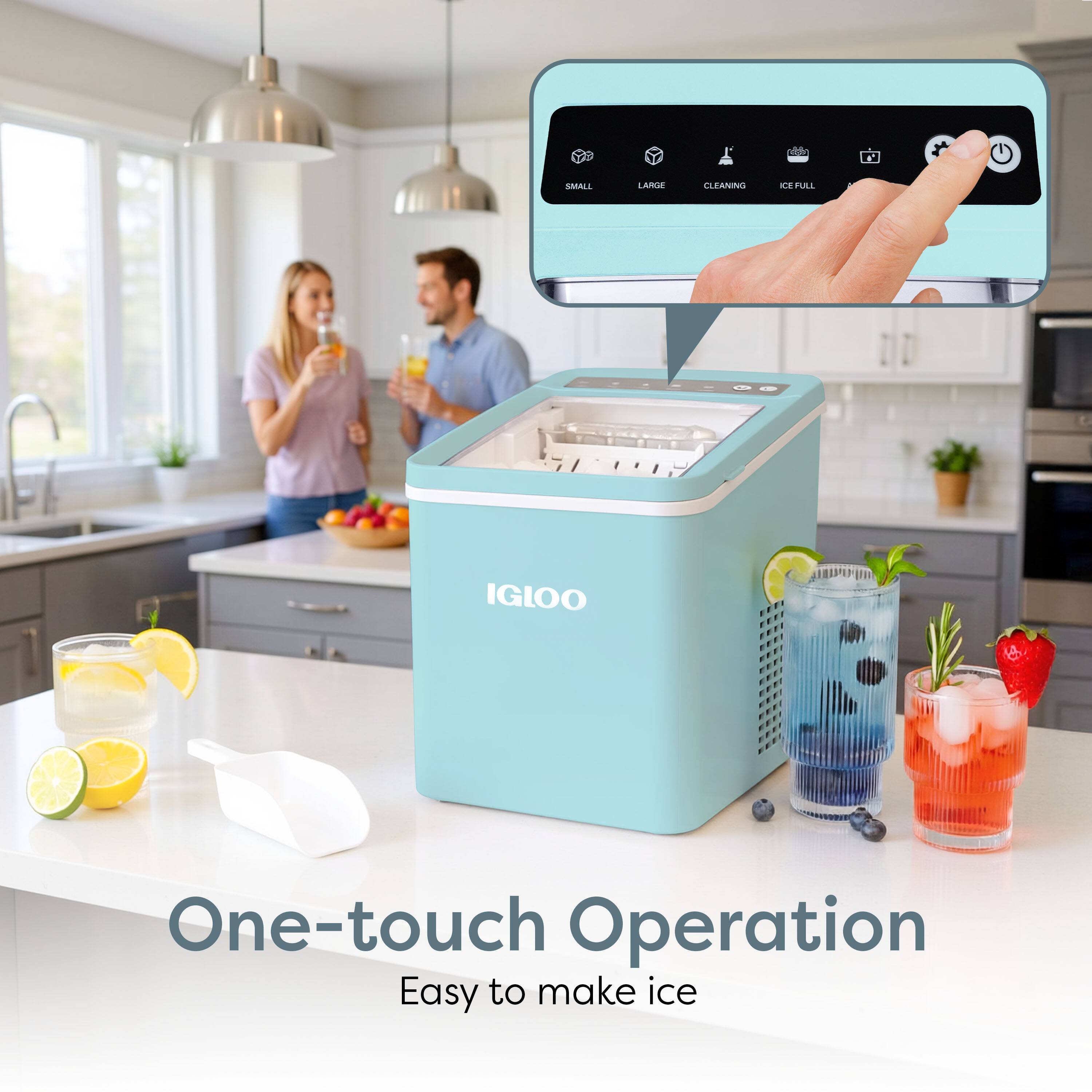 One-touch Operation  
Easy to make ice