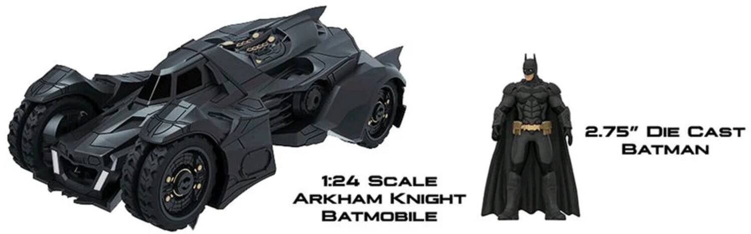 2.75" Die Cast Batman, 1:24 Scale Arkham Knight Batmobile