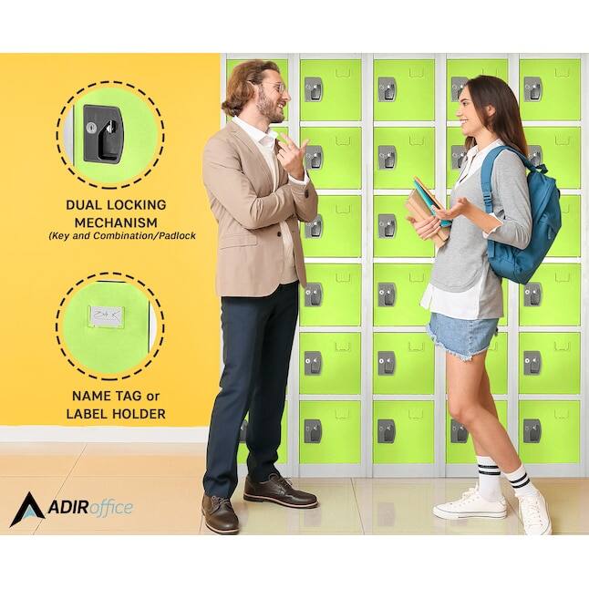 DUAL LOCKING MECHANISM (Key and Combination/Padlock), NAME TAG or LABEL HOLDER, ADIR office