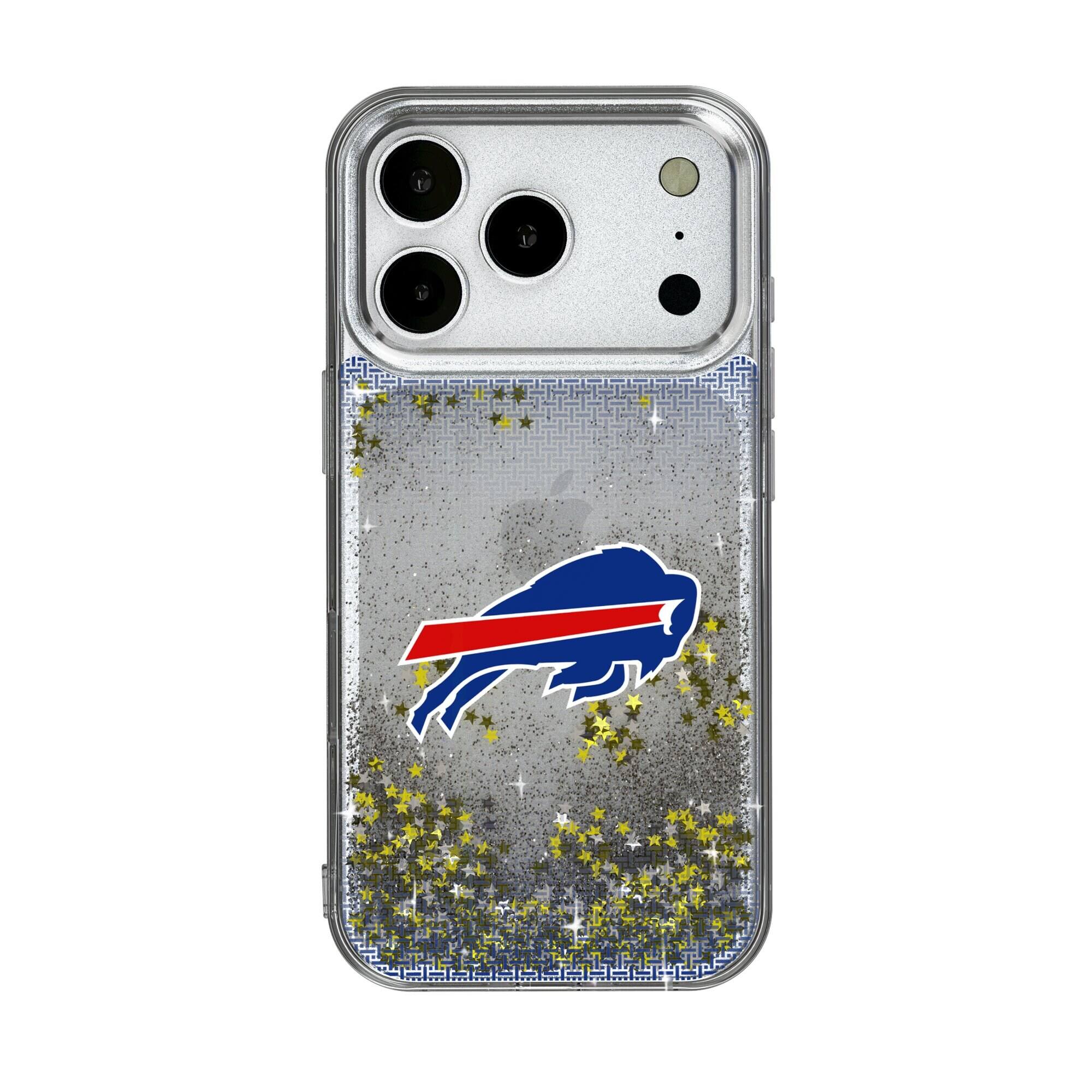 Front. Keyscaper - Buffalo Bills Linen Logo iPhone Glitter Case - 13 - Multicolor.