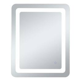 Elegant Decor - Genesis 20in x 30in soft edge LED mirror - Glossy White