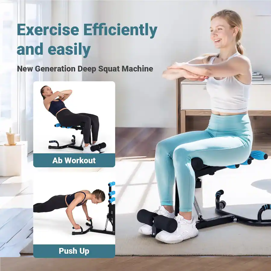 MERACH New Deep Squat Workout Machine Adjustable Glutes Trainer ...