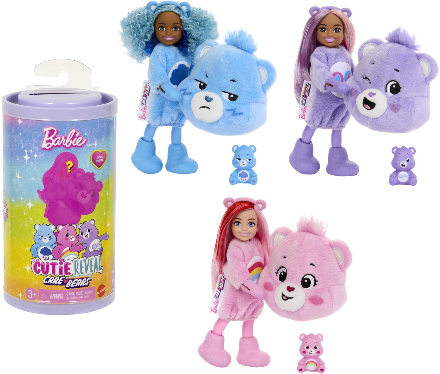 Mattel - Barbie Chelsea Cutie Reveal, Care Bears Series (One Random Chelsea Reveal per Transaction) - COLLECTABLES - Multicolor