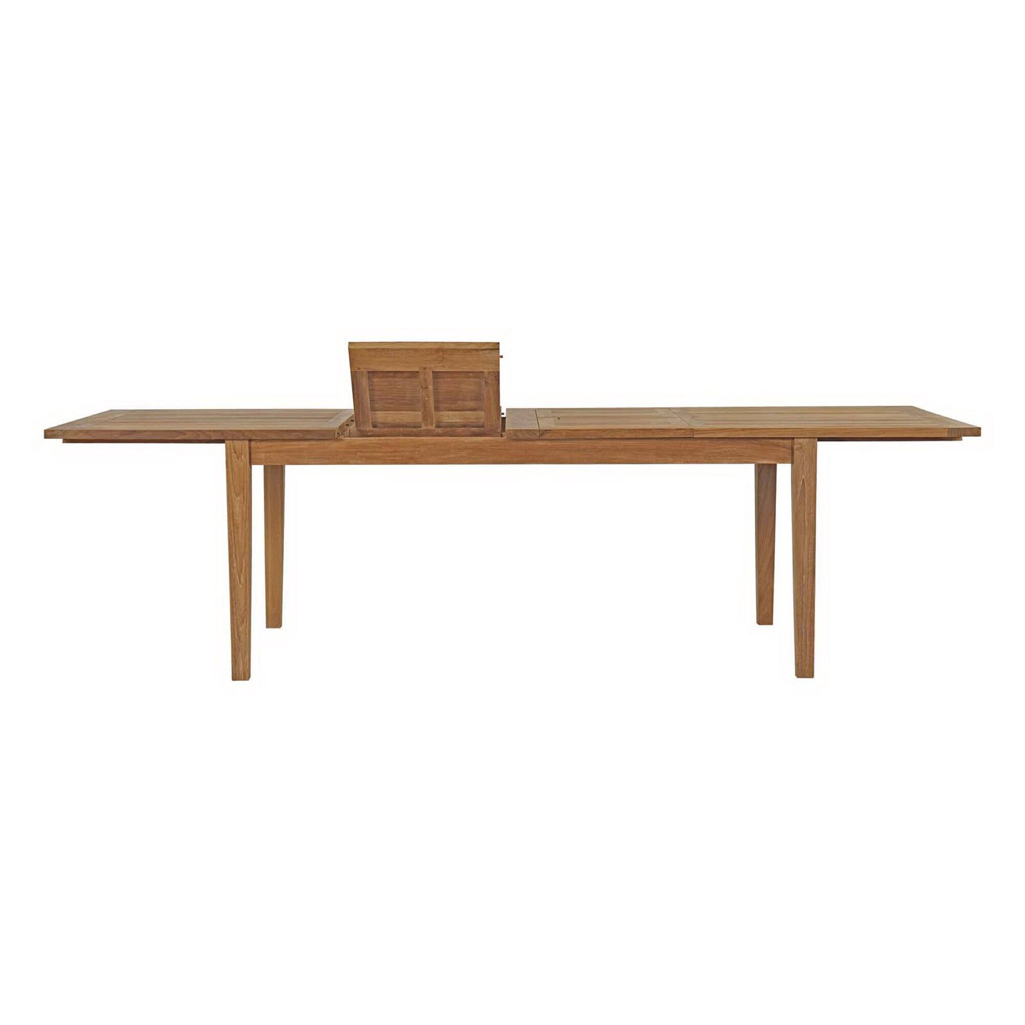 Alt View 3. Modway - Marina 7-Piece Outdoor Teak Patio Dining Set - Natural White.