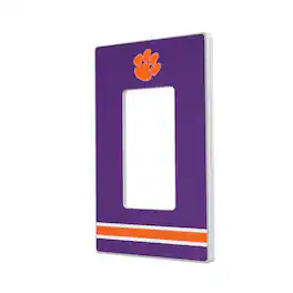 Keyscaper - Clemson Tigers Stripe Design Single Rocker Light Switch Plate - Multicolor