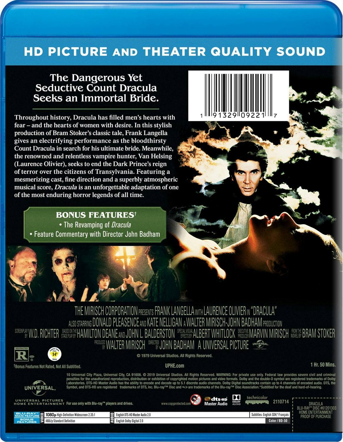 Back. Dracula (1979) [Blu-ray].