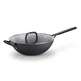 ZWILLING - Milano 12-inch Aluminum Ceramic Nonstick Wok with Lid - Black