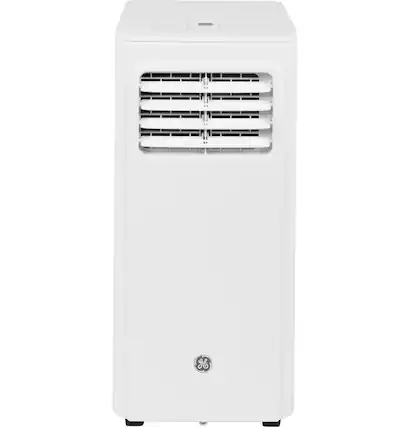 Front. GE - 250 Sq. Ft. 6,000 BTU Portable Air Conditioner with Auto Evaporation Technology - White.