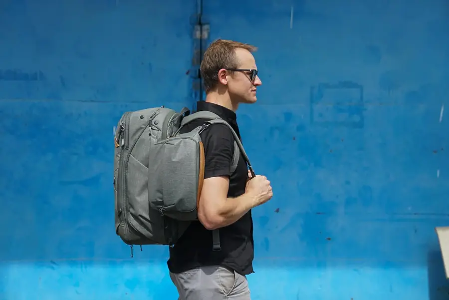 Alt View 18. Peak Design - Travel Backpack 45L - Sage Green.