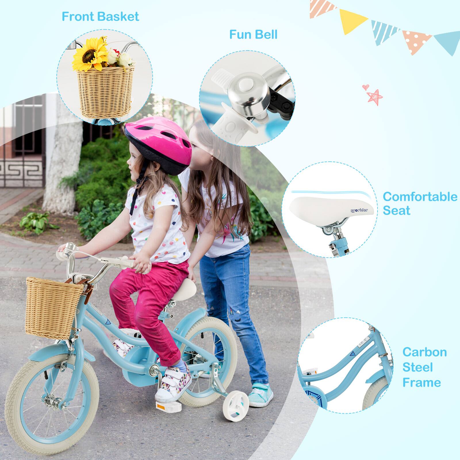 Front Basket  
Fun Bell  
Comfortable Seat  
Carbon Steel Frame