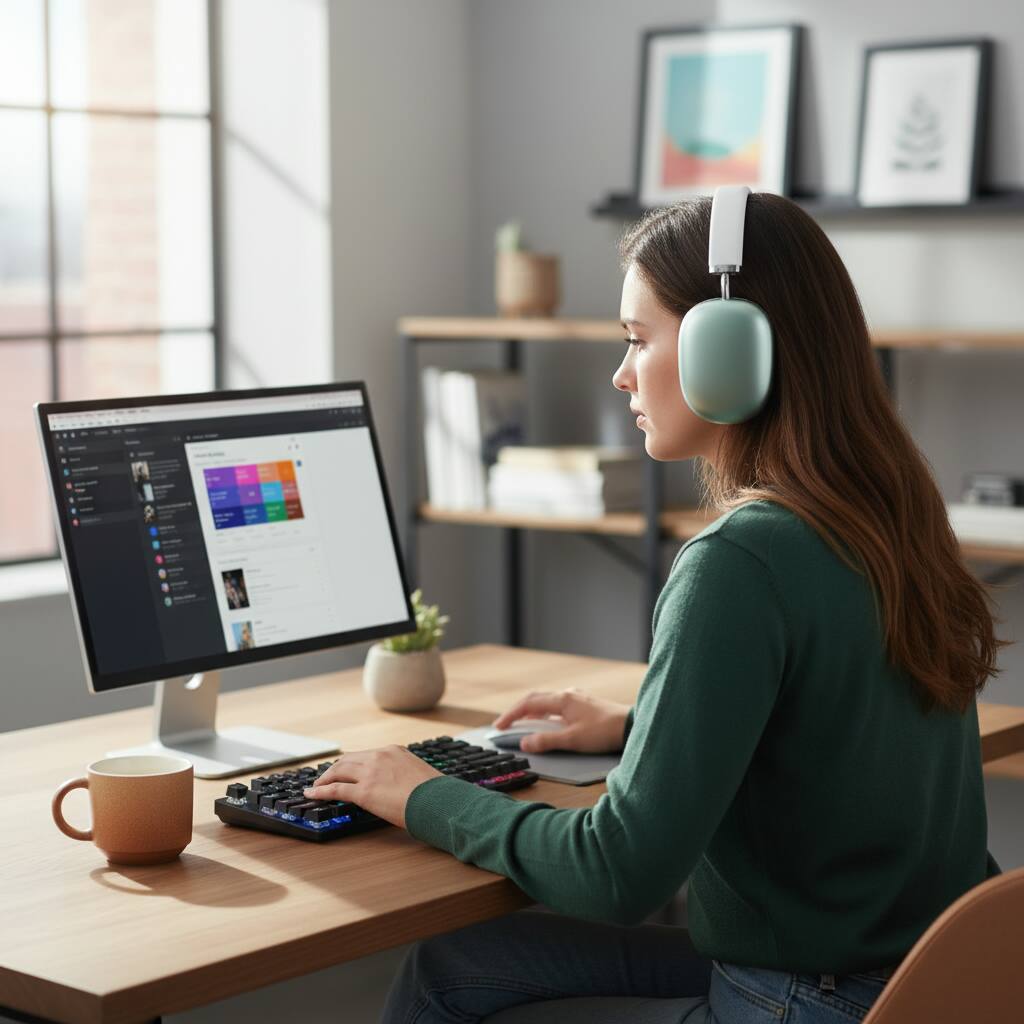 Left. 3P Experts - Cushioned Wireless Headphones - Green.