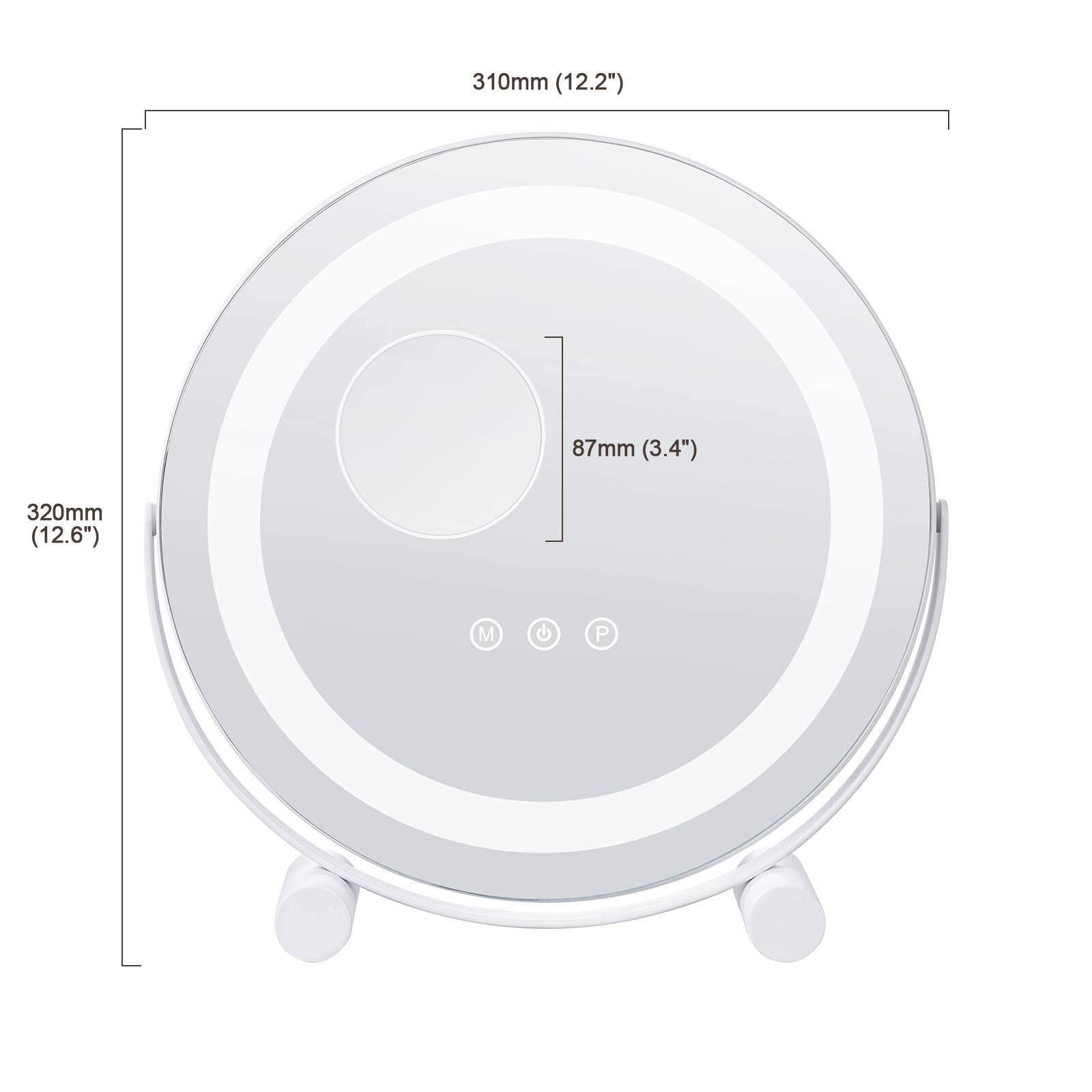 310mm (12.2")  
87mm (3.4")  
320mm (12.6")  
M  
P