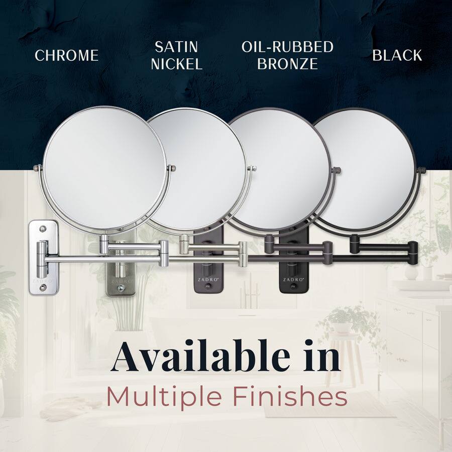 CHROME  
SATIN NICKEL  
OIL-RUBBED BRONZE  
BLACK  

Available in Multiple Finishes