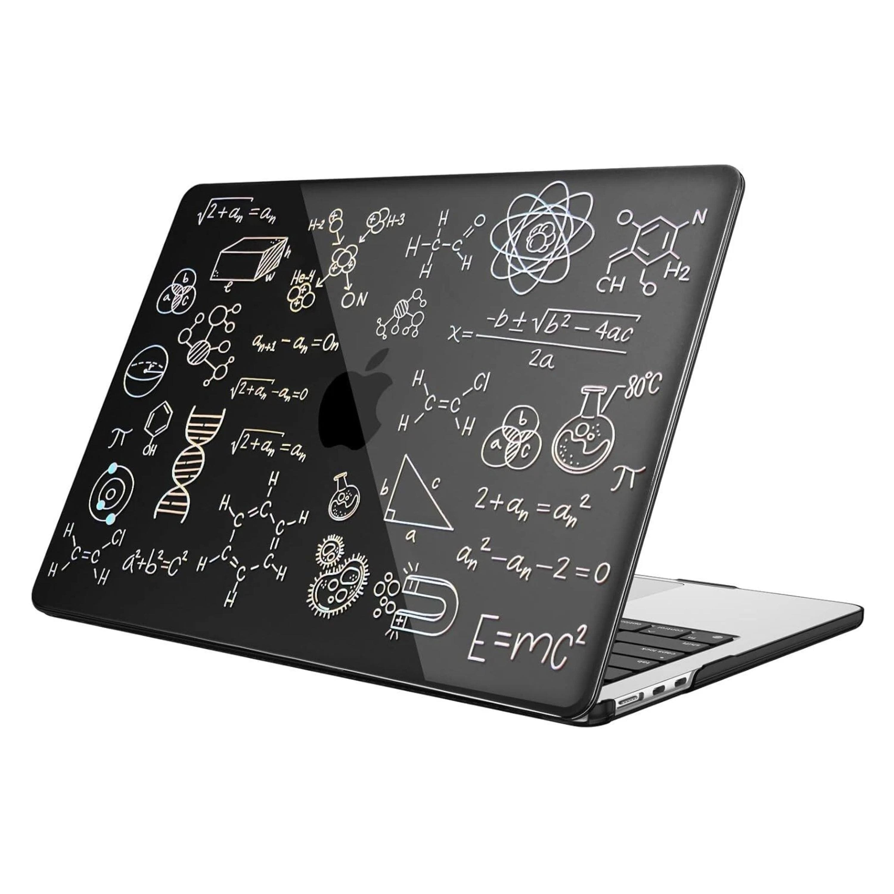 Kitcheniva - Snap On Hard Shell Case For MacBook Air 13.6 Inch A3449 A3240 (2022-2026) Formula - Black White