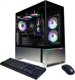 CyberPowerPC - Gaming Desktop - AMD Ryzen 7 8700F - NVIDIA GeForce RTX 5060 Ti 16GB - 32GB DDR5 - 2TB PCIe 4.0 SSD - Black
