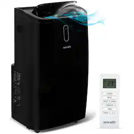 SereneLife - 14000 BTU Portable Air Conditioner, 450 Sq. Ft., 3-in-1 AC with Remote Control, Window Mount Kit (SLPAC408B)