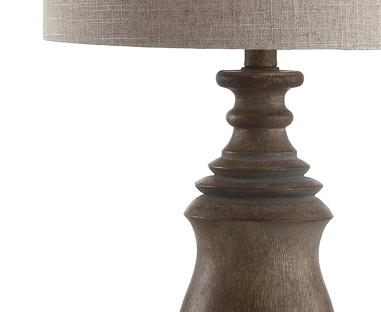 Alt View 3. Jonathan Y - Abeline 28.5" Resin LED Table Lamp, Brown Faux Wood - Brown.