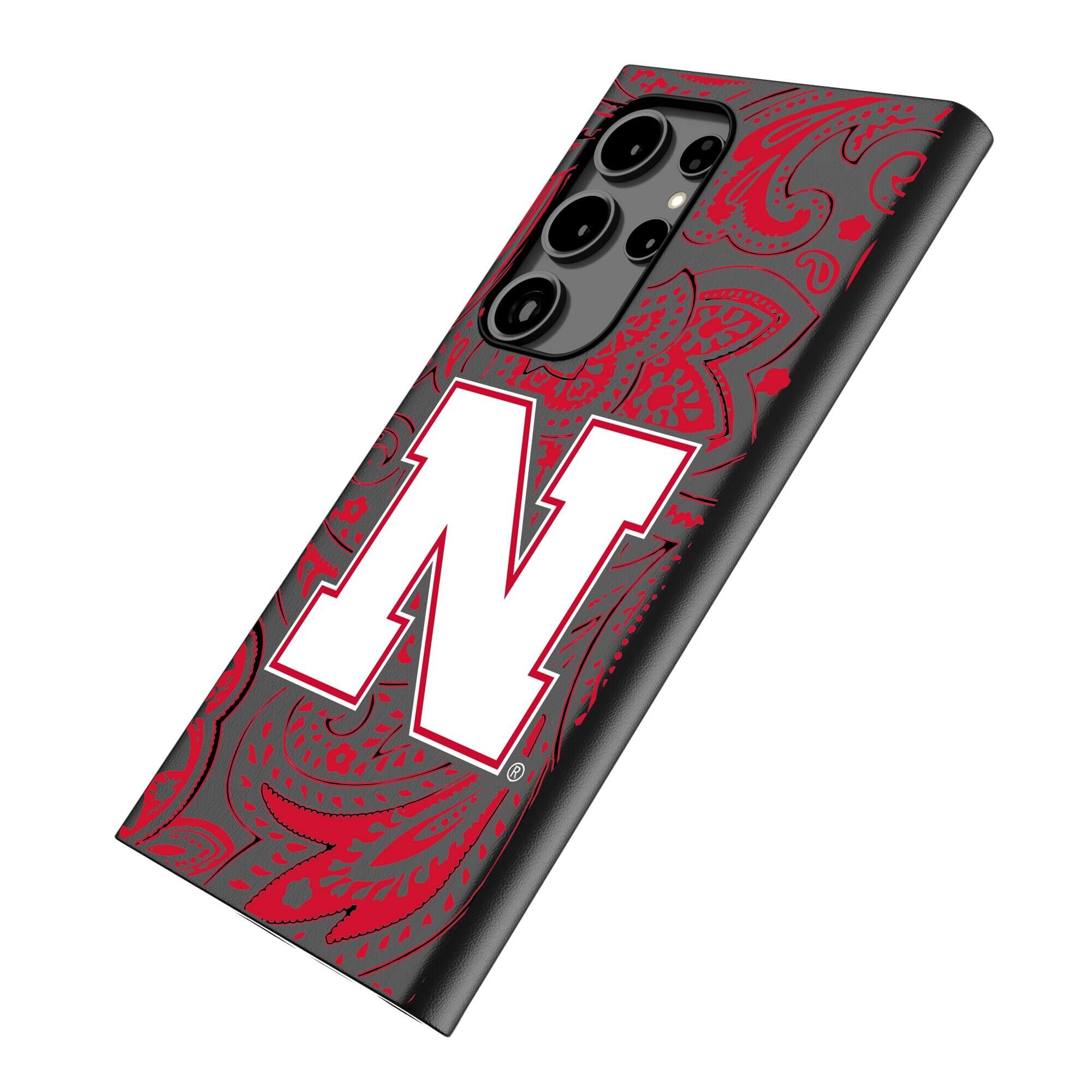 Alt View 1. Keyscaper - Nebraska Huskers Block N Galaxy Magnetic Bump Case - S24 Ultra - Black.