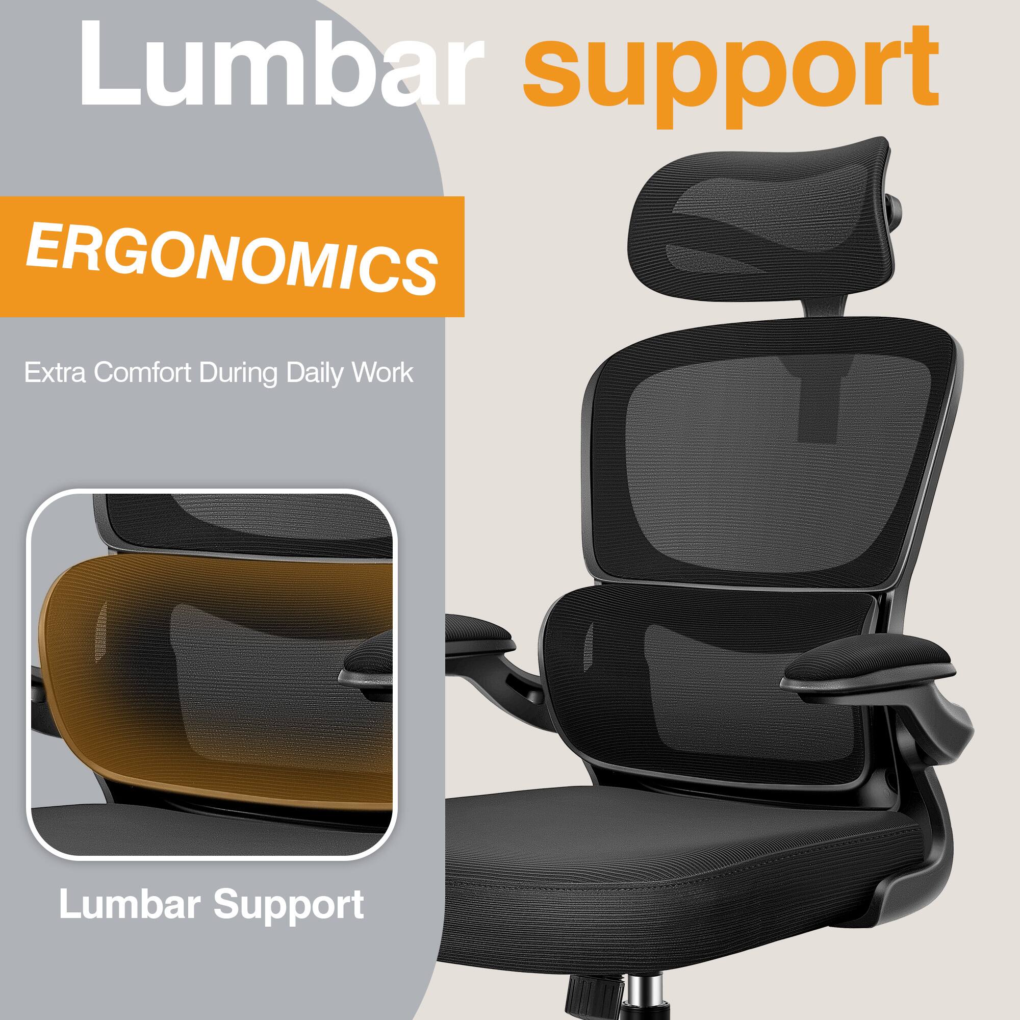 Lumbar support

ERGONOMICS

Extra Comfort During Daily Work

Lumbar Support