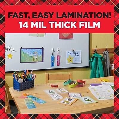 FAST, EASY LAMINATION!  
14 MIL THICK FILM  

the Day  
Spelling Son  
B A C 09 C B
