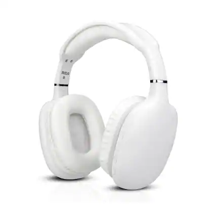 Front. RCA - Wave-53 Active Noise Cancelling Headphones, 12H Playtime - White.
