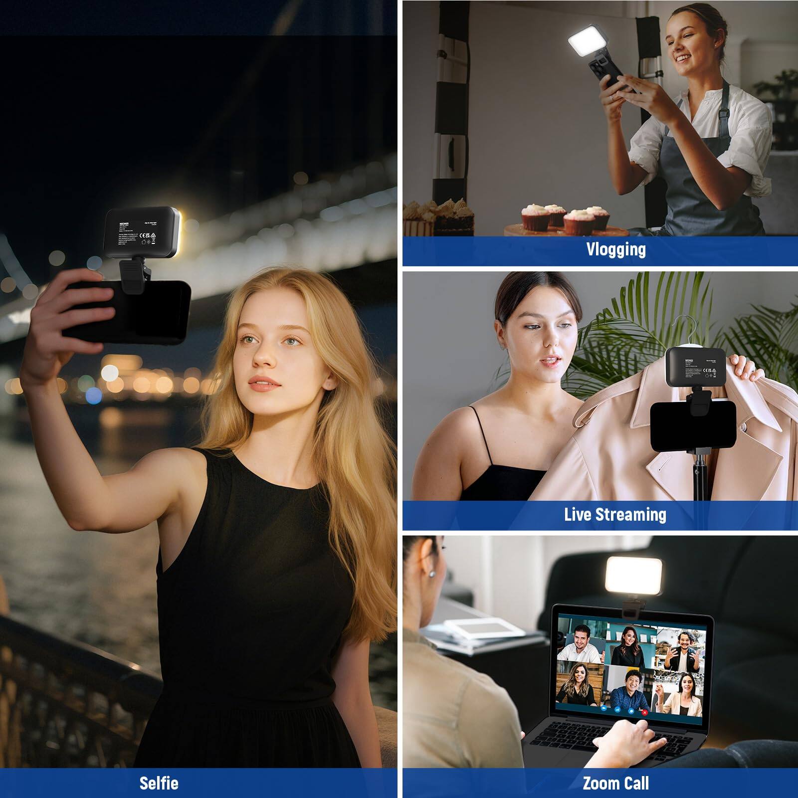 SE Vlogging IS Live Streaming Selfie Zoom Call

- Vlogging
- Selfie
- Live Streaming
- Zoom Call