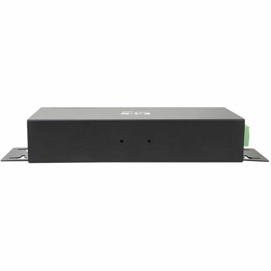 Alt View 2. Tripp Lite - Eaton Tripp Lite Series 7-Port Industrial-Grade USB 2.0 Hub - 15 kV ESD Immunity, Metal Housing, Wall/DIN Mountable - Black.