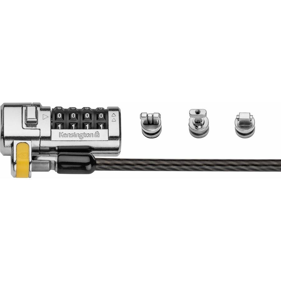 Alt View 5. Kensington - Kensington ClickSafe Universal Combination Laptop Lock - Master Coded - 5.91 ft Cable - Combination Lock - Carbon Steel.