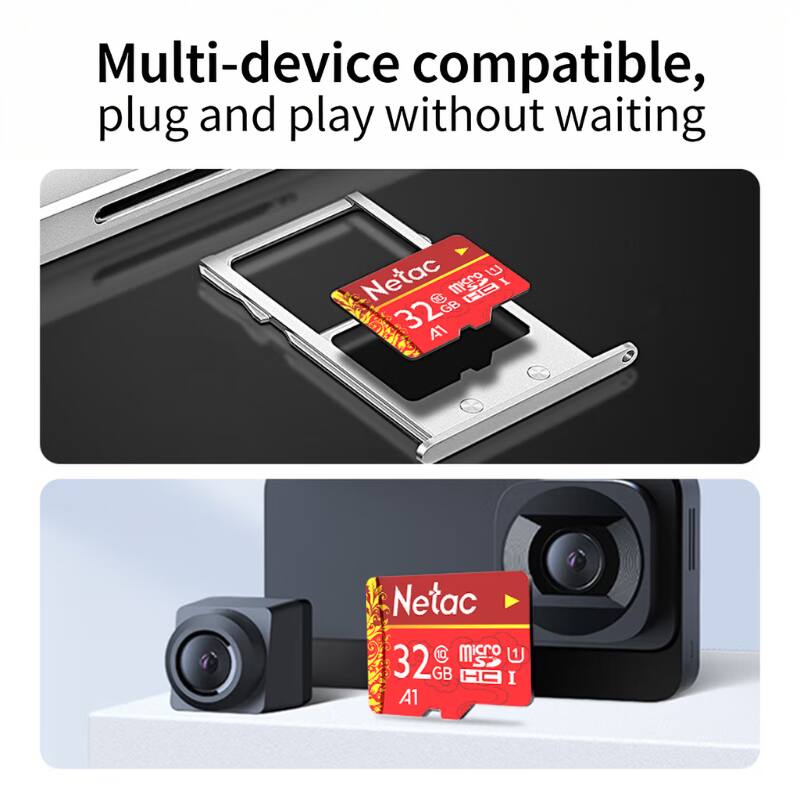 Multi-device compatible, plug and play without waiting

Netac 32GB MicroSDHC U1 A1