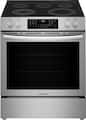 Frigidaire - Gallery 30 in. Wide 5 elements 5.3 Cu. Ft. Slide-In Electric Total Convection Range with Air Fry and Steam Clean - Stainless Steel
