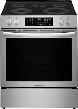 Frigidaire - Gallery 5.3 Cu. Ft. Slide-In Electric Total Convection Range with Air Fry and Steam Clean - Stainless Steel