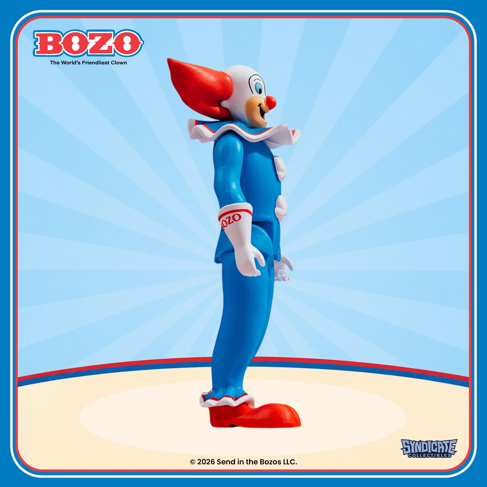 BOZO  
The World's Friendliest Clown

OZO  
2026 Send in the Bozos LLC.  
SYNDICATE COLLECTIBLES