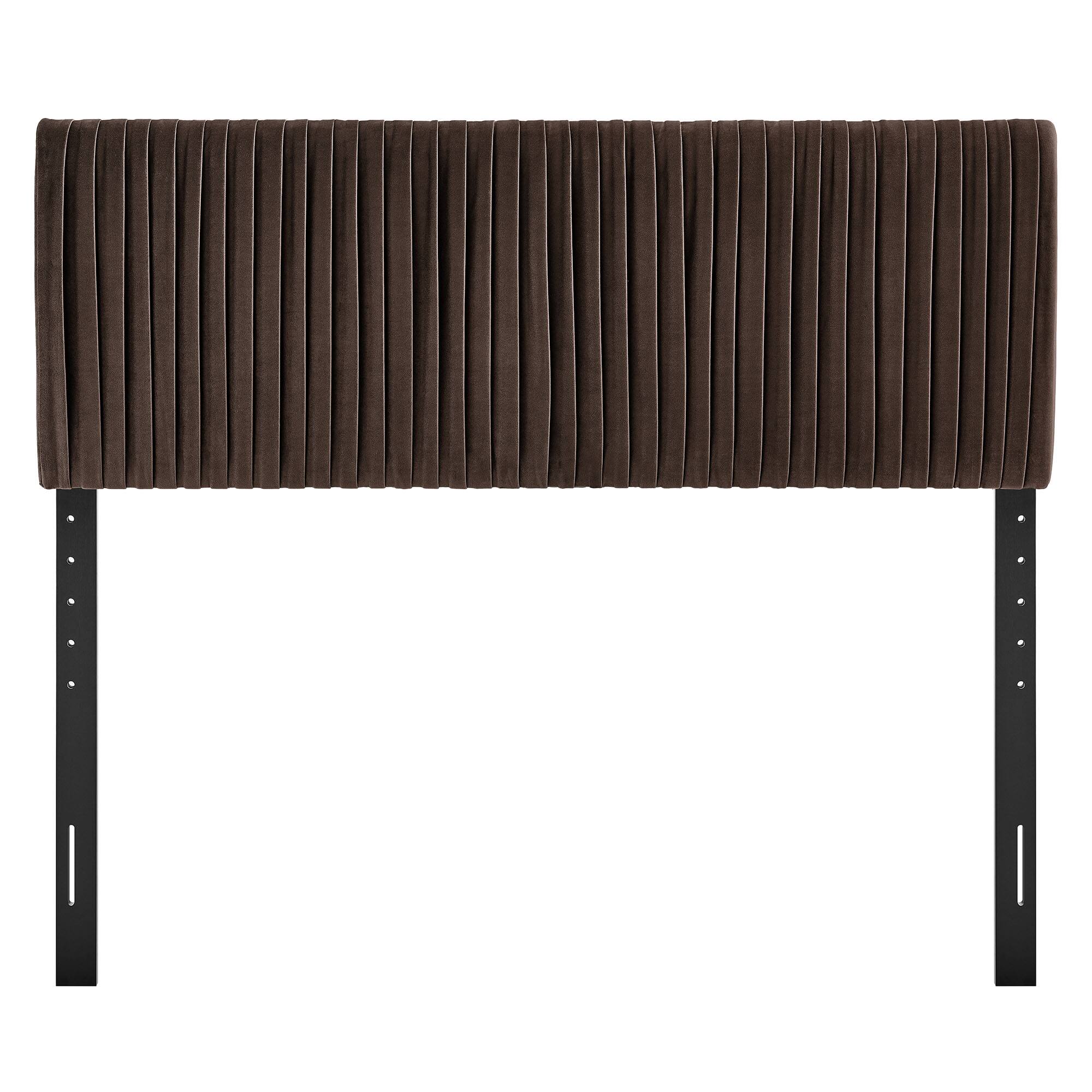 Alt View 2. Modway - Eloise Upholstered Headboard by Modway - Chocolate Brown.