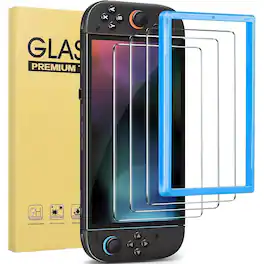 PARKER SLATER - 3 Pack Screen Protector for Nintendo Switch 2 2025, 7.9 Inch, Tempered Glass, Bubble-Free, Shockproof, Easy Installation