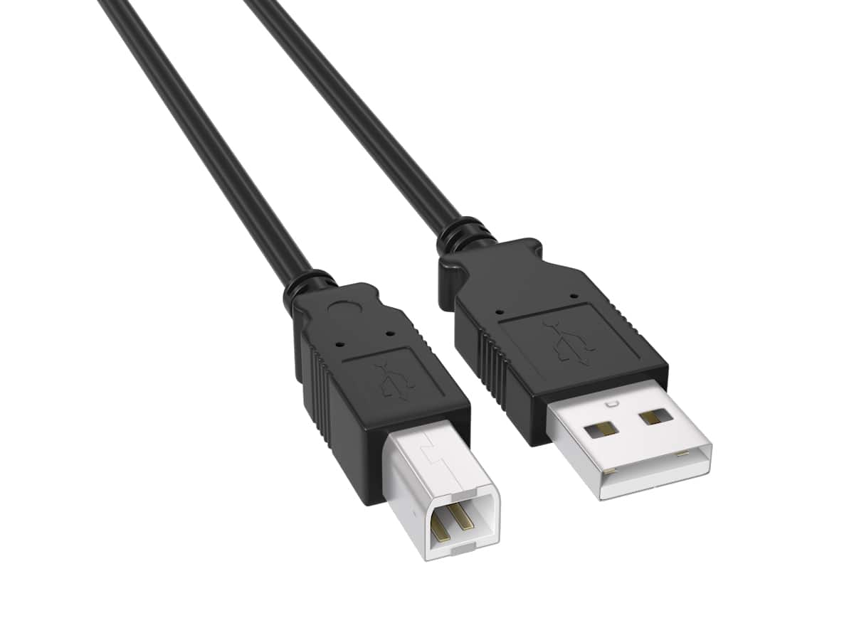 Cable Leader - USB 2.0 USB-A to USB-B Printer Cable, 480Mbps for Printer, Scanner, Audio Interface - Black