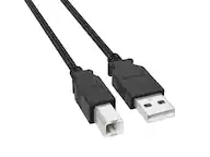 Front. Cable Leader - USB 2.0 USB-A to USB-B Printer Cable, 480Mbps for Printer, Scanner, Audio Interface - Black.