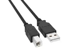 Front. Cable Leader - USB 2.0 USB-A to USB-B Printer Cable, 480Mbps for Printer, Scanner, Audio Interface - Black.