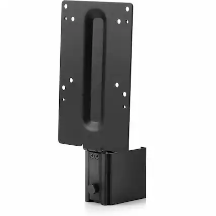 Front. HP - HP Mounting Bracket for Monitor, Thin Client, Workstation, Mini PC, Chromebox - Black - Height Adjustable - 100 x 100 - Black.