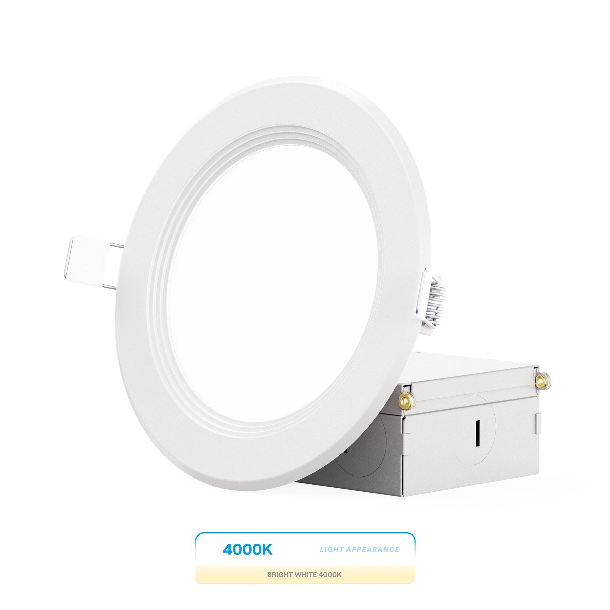 Infibrite - 4 In. Ultra-Thin Recessed LED Downlight 9W 750LM Adjustable Wet Rated, Triac Dimmable 12-Pack - White price history on PriceWatchPro