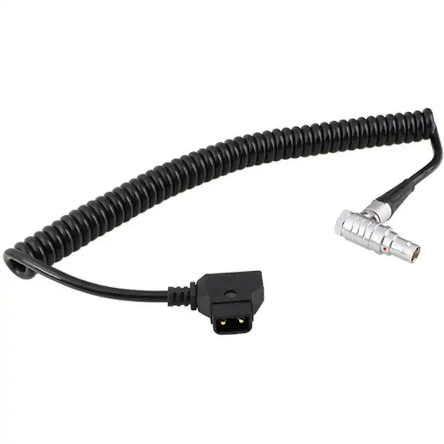 Angle Connection Design CAMVATE Coiled D Tap to Right Angle 4 Pin Power Cable for Canon C200 ...