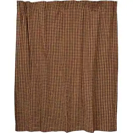 BreeBe - Check Shower Curtain - Burgundy
