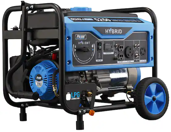 DUAL FUEL 5250
HYBRID
HYB-SMT
224cc
LPG CONNECTION
AC 120V
AC 120V/240V
HOUR METER
METER-ON/OFF
ENG. SW.
FUEL SWITCH WITHOUT WORK SHUTOFF
LPG