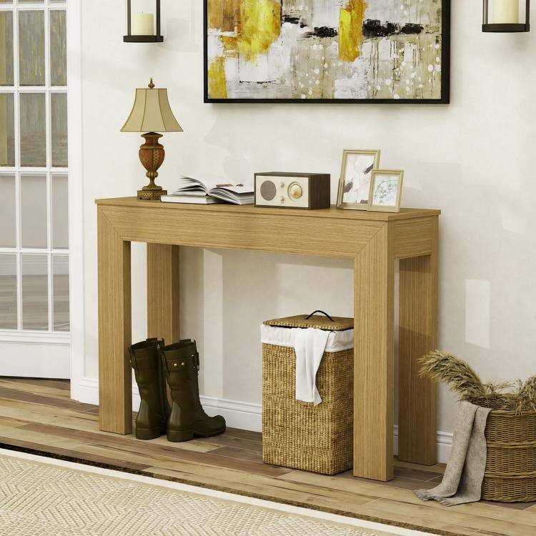 Alt View 9. PULUZ - Modern Console Table, 47 inch Narrow Entryway Table - Natural.