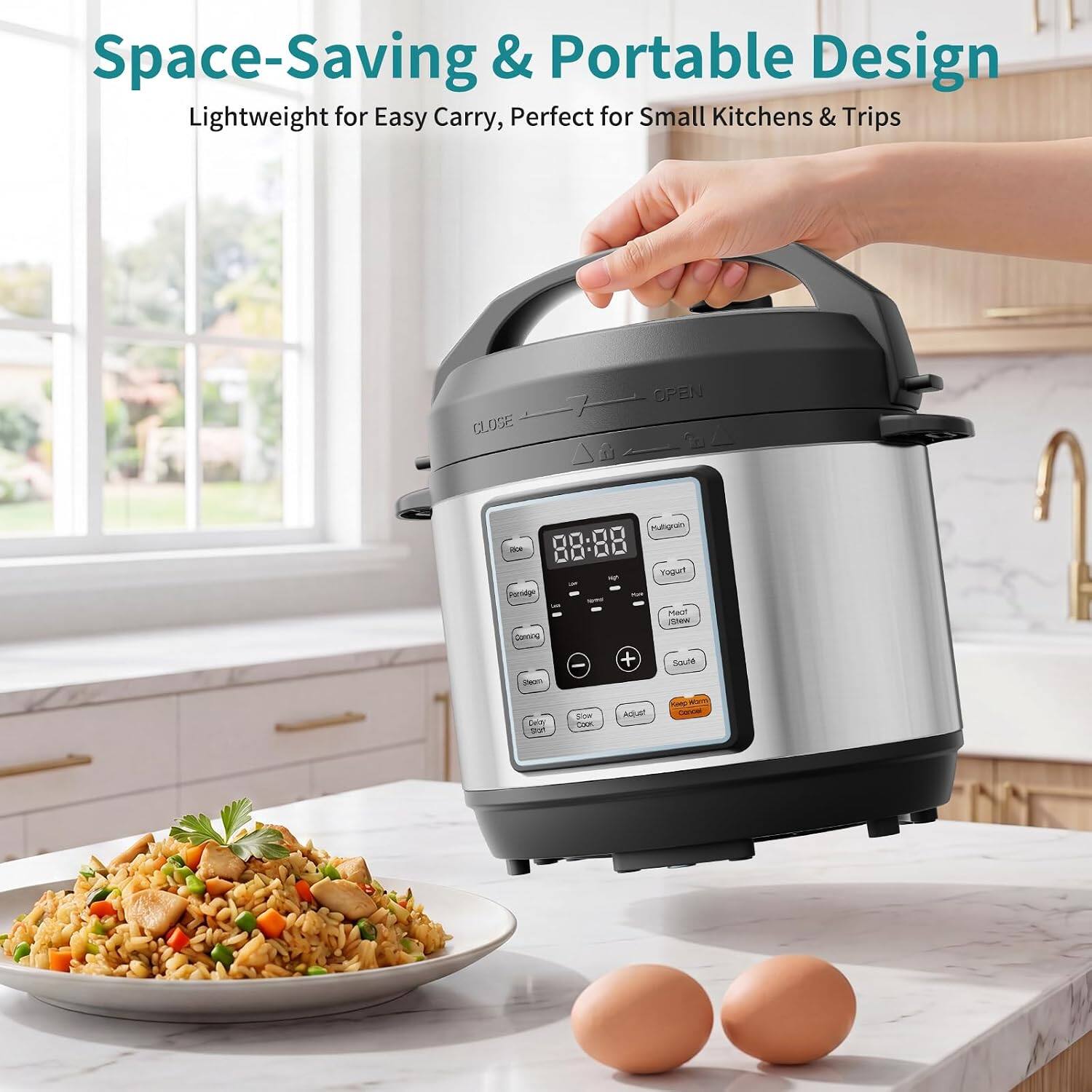 Space-Saving & Portable Design Lightweight for Easy Carry, Perfect for Small Kitchens & Trips