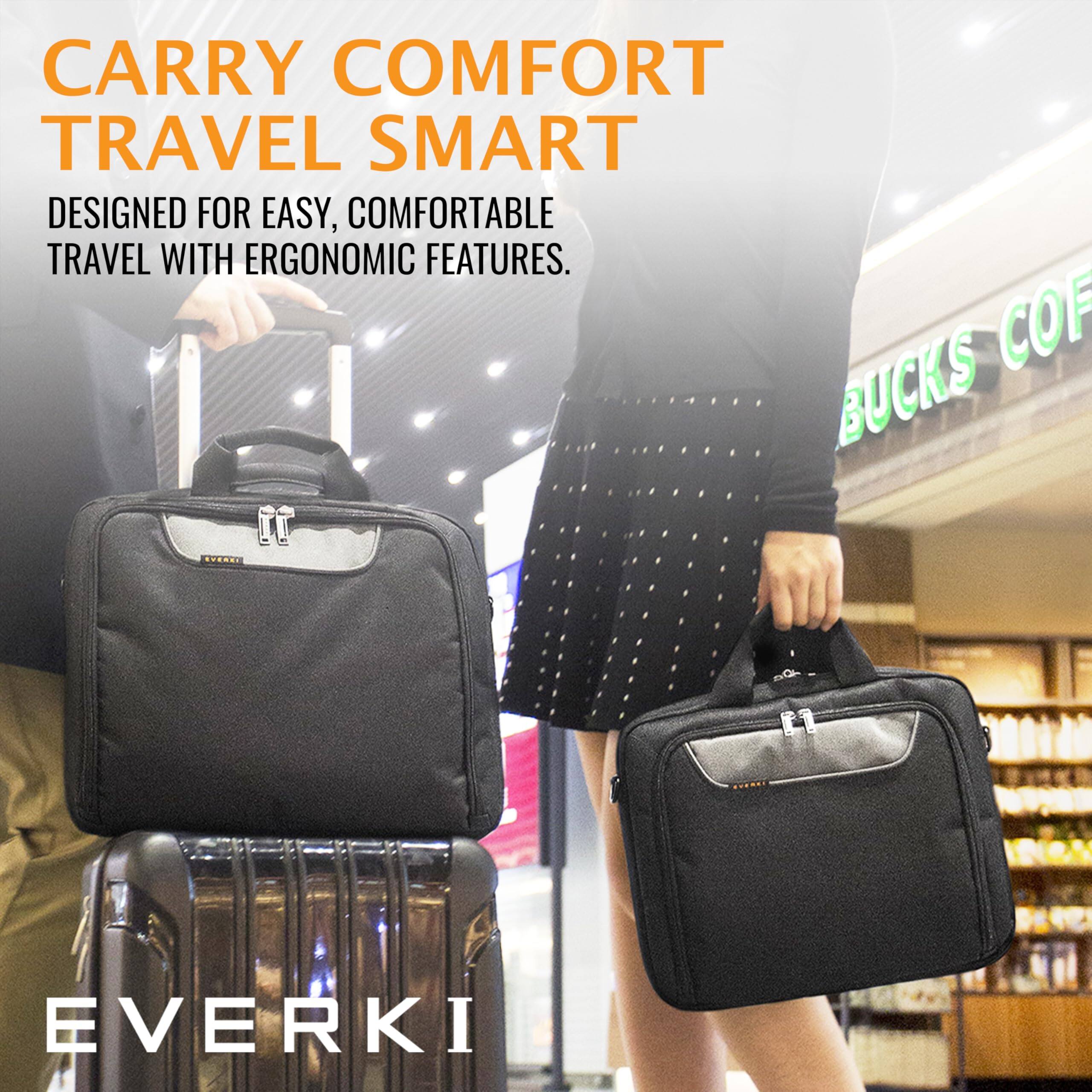 CARRY COMFORT TRAVEL SMART  
DESIGNED FOR EASY, COMFORTABLE TRAVEL WITH ERGONOMIC FEATURES.  

EVERKI